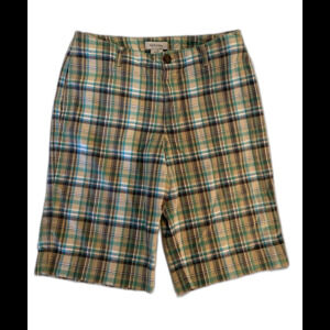 Merona Womens Walking Shorts Size 8 Plaid Casual Stylish Bermuda Activewear Vaca